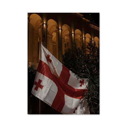 Poster Drapeau de Géorgie