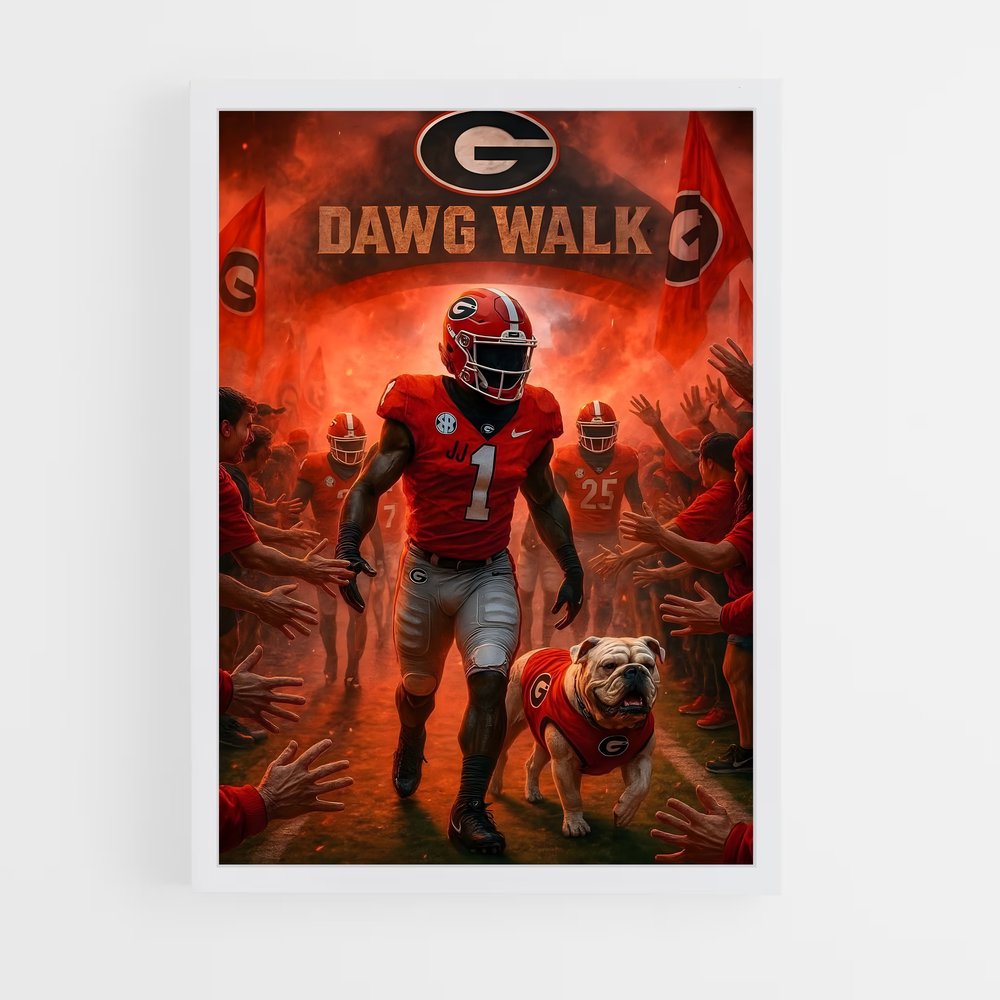 ap-georgia bulldogs-1 cadre Blanc