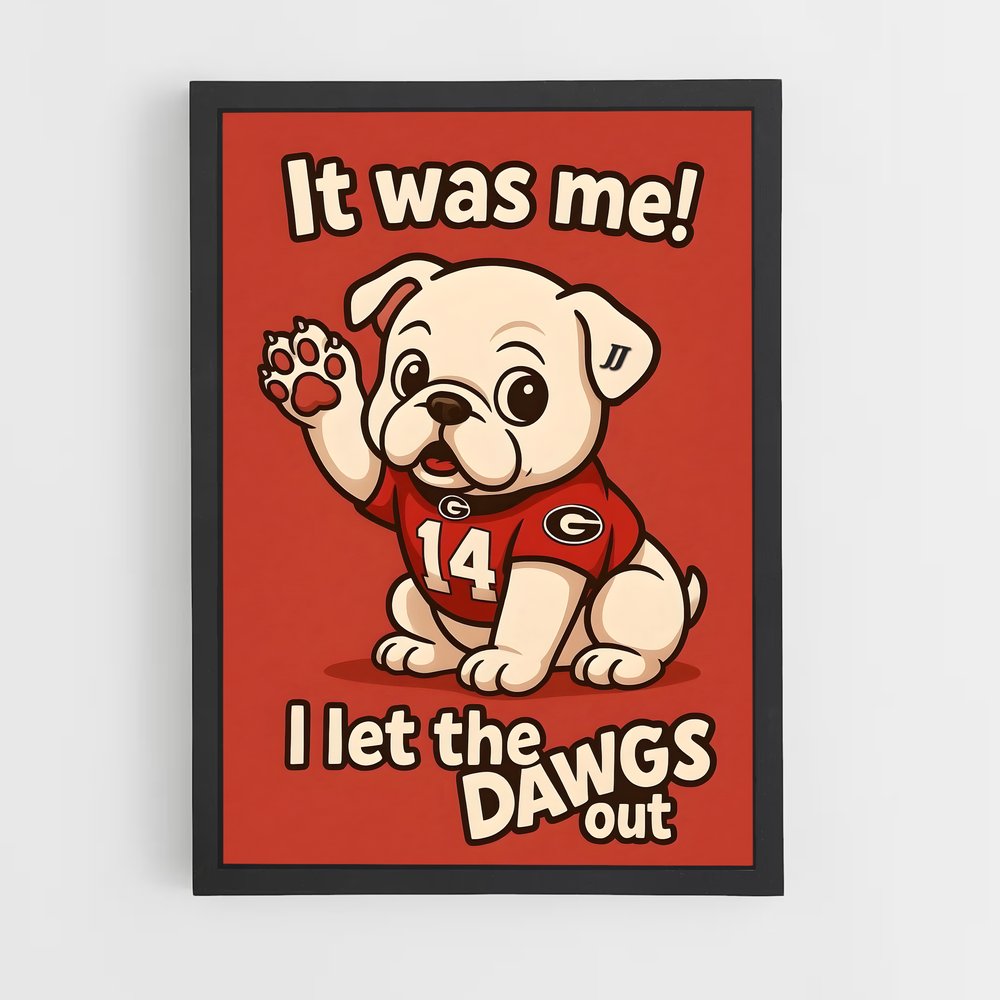 ap-georgia bulldogs-2 cadre Noir