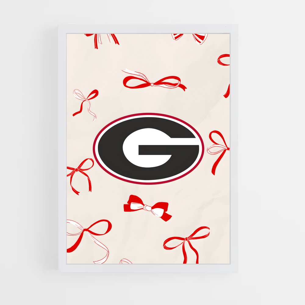 ap-georgia bulldogs-5 cadre Blanc