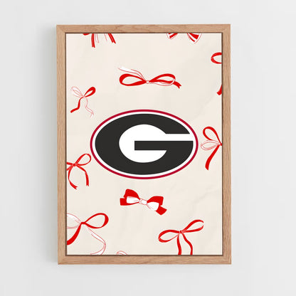 ap-georgia bulldogs-5 cadre Bois clair