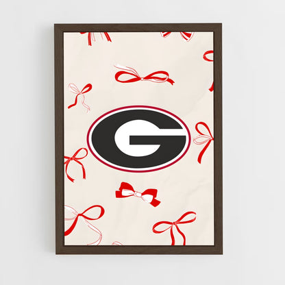 ap-georgia bulldogs-5 cadre Bois foncé