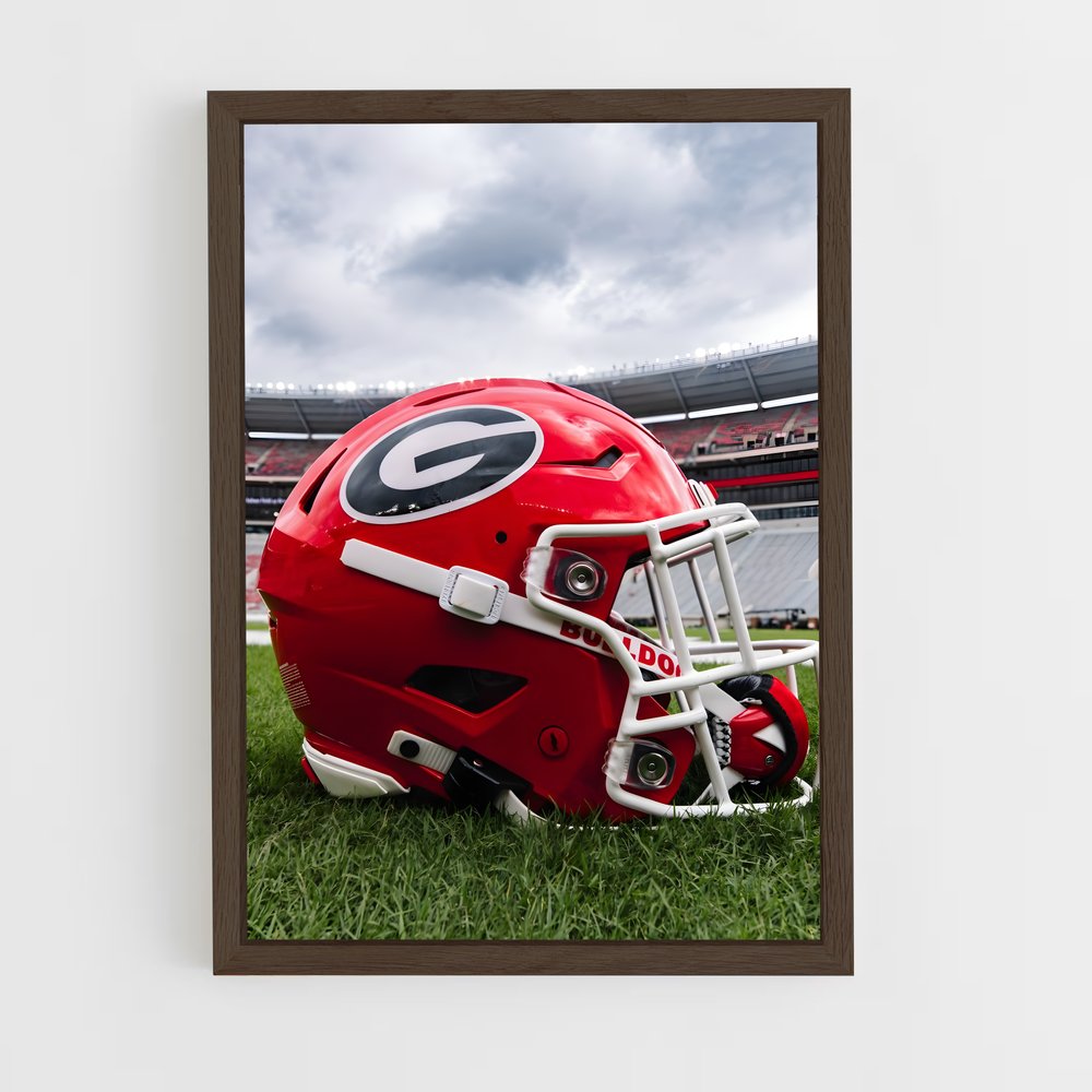 ap-georgia bulldogs-8 cadre Bois foncé