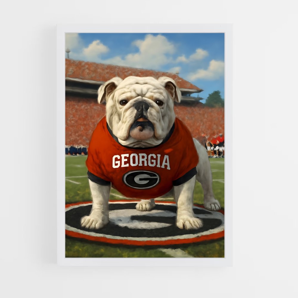 ap-georgia bulldogs-9 cadre Blanc