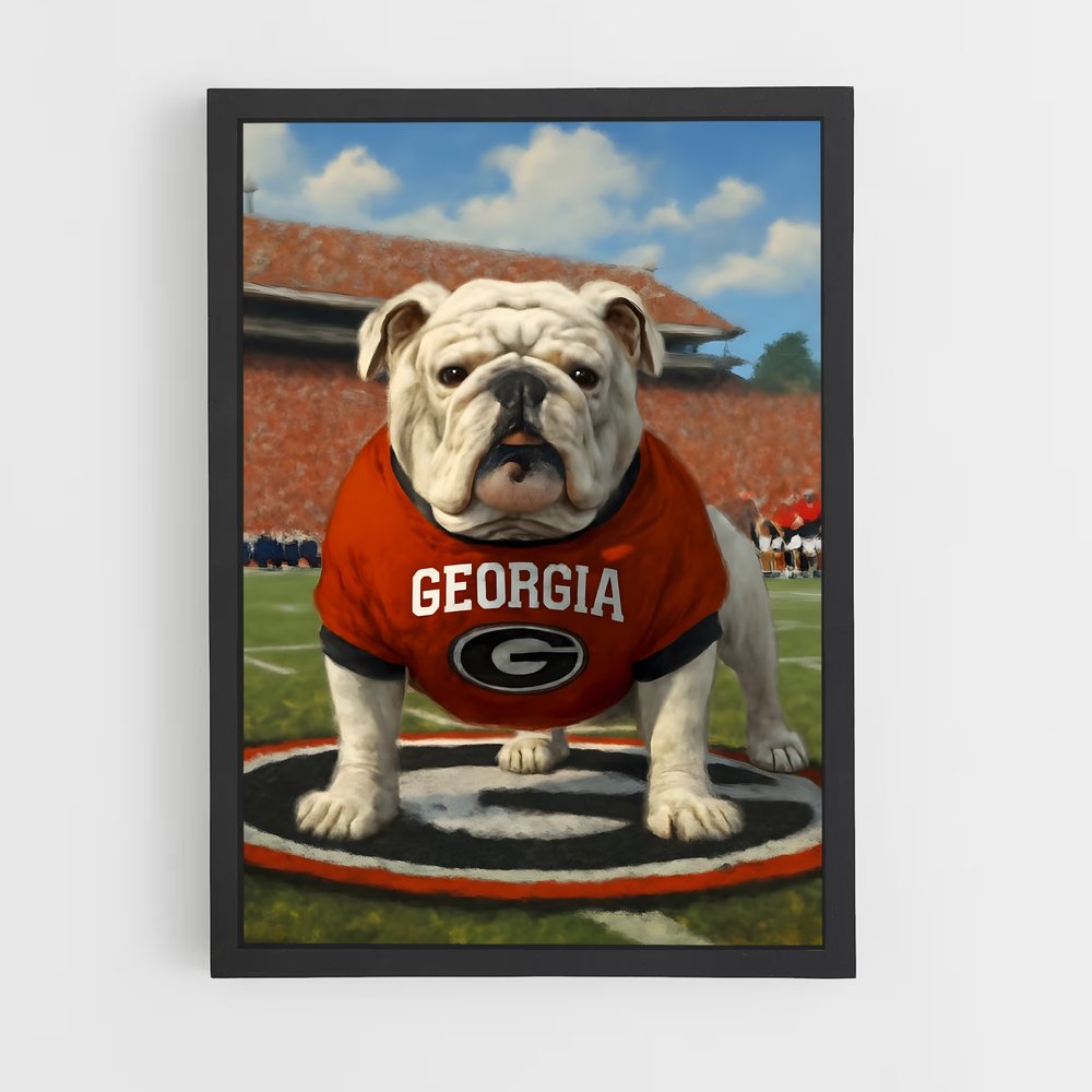 ap-georgia bulldogs-9 cadre Noir