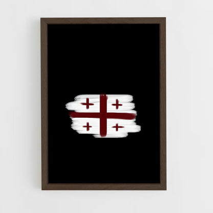 ap-georgia flag-4 cadre Bois foncé