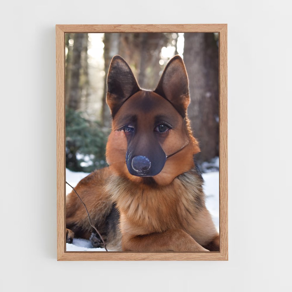 ap-german shepherd-5 cadre Bois clair