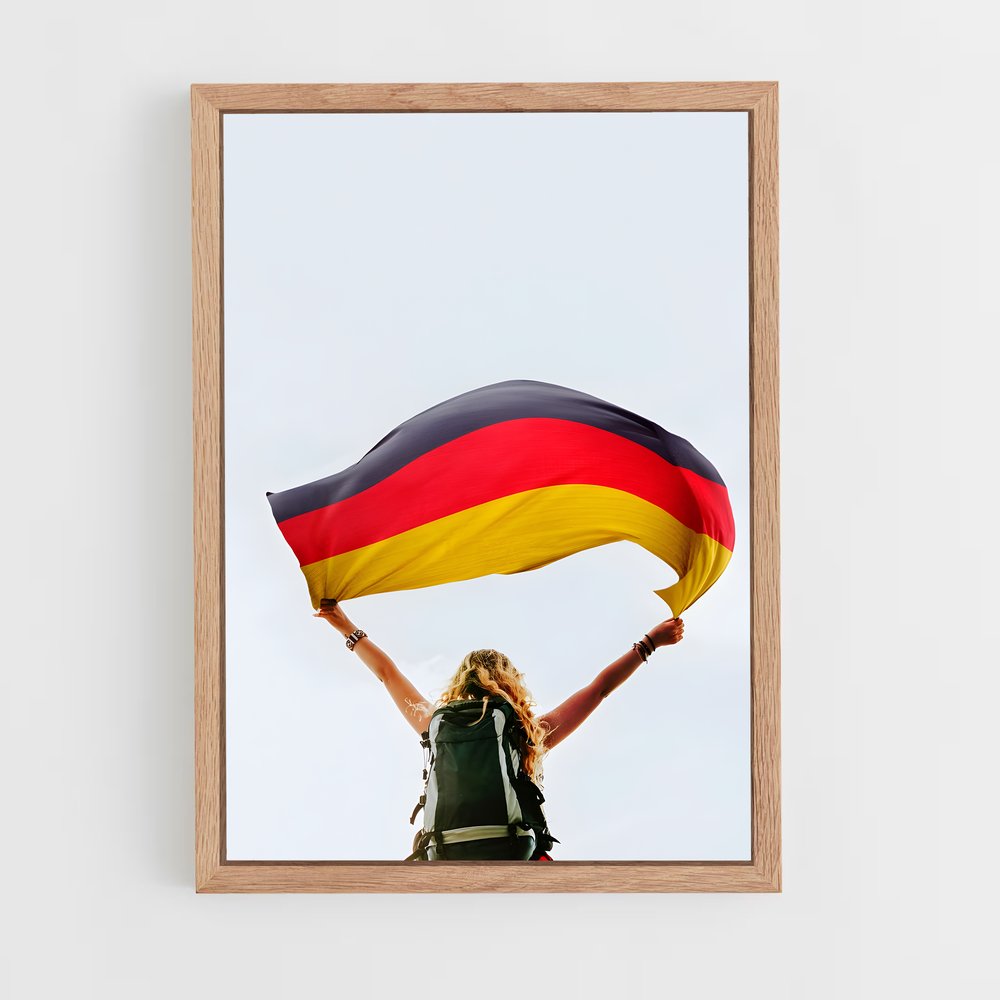 ap-germany flag-1 cadre Bois clair