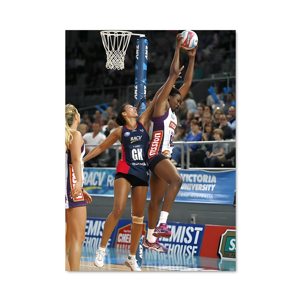 Poster Action au Netball