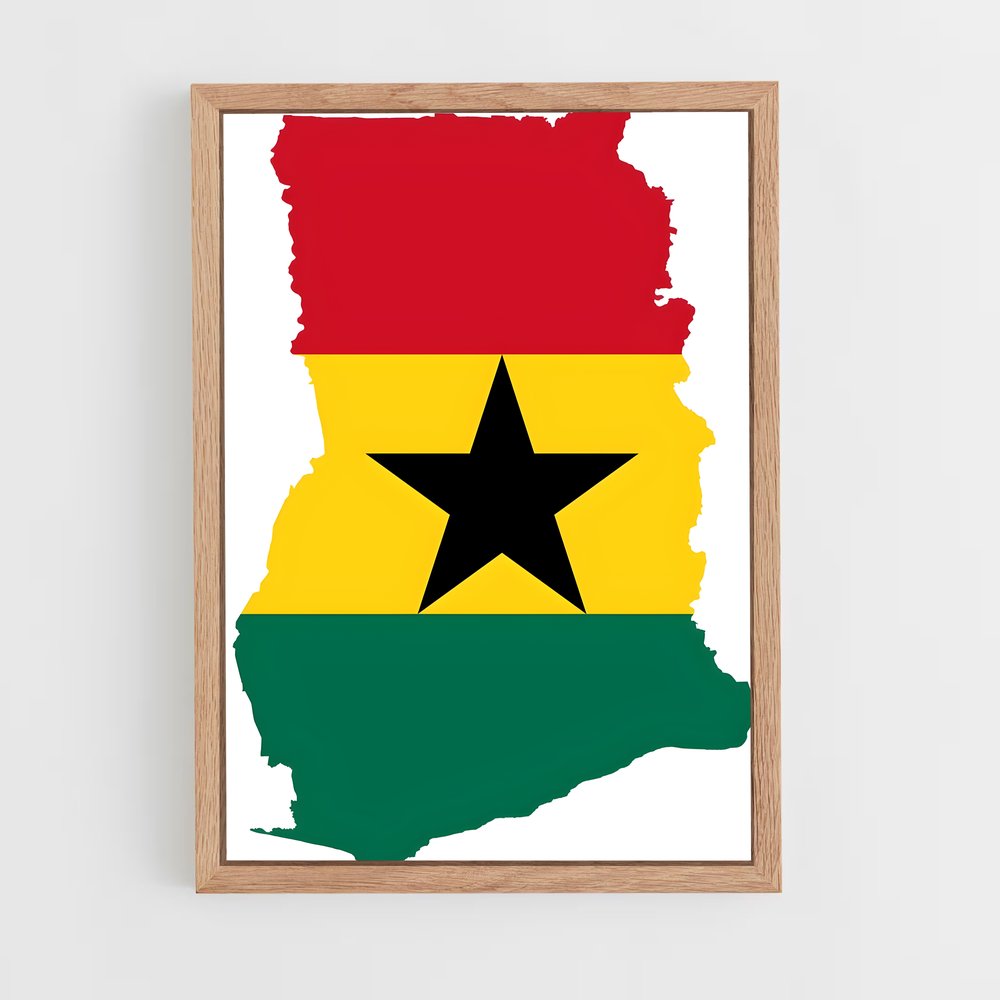 ap-ghana flag-1 cadre Bois clair