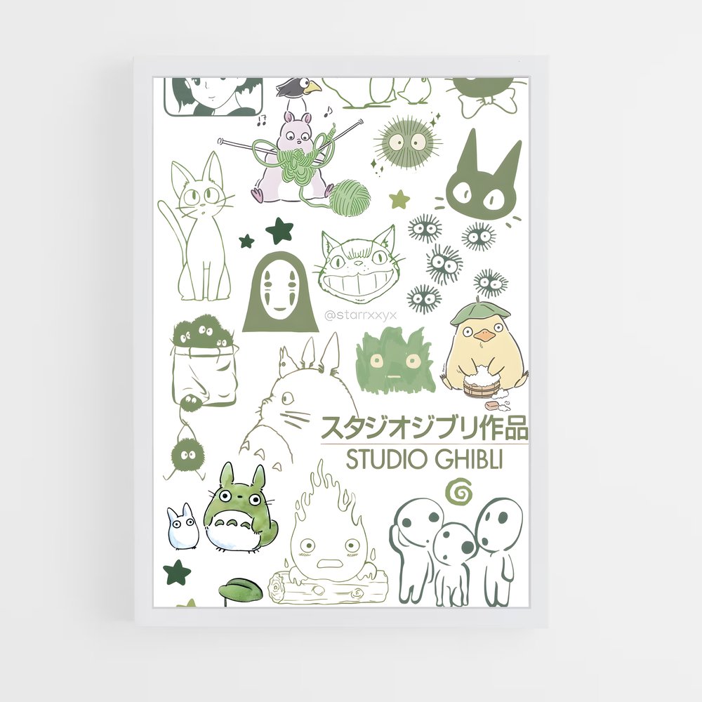ap-ghibli-4 cadre Blanc