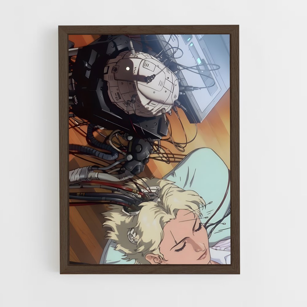 ap-ghost in the shell-3 cadre Bois foncé