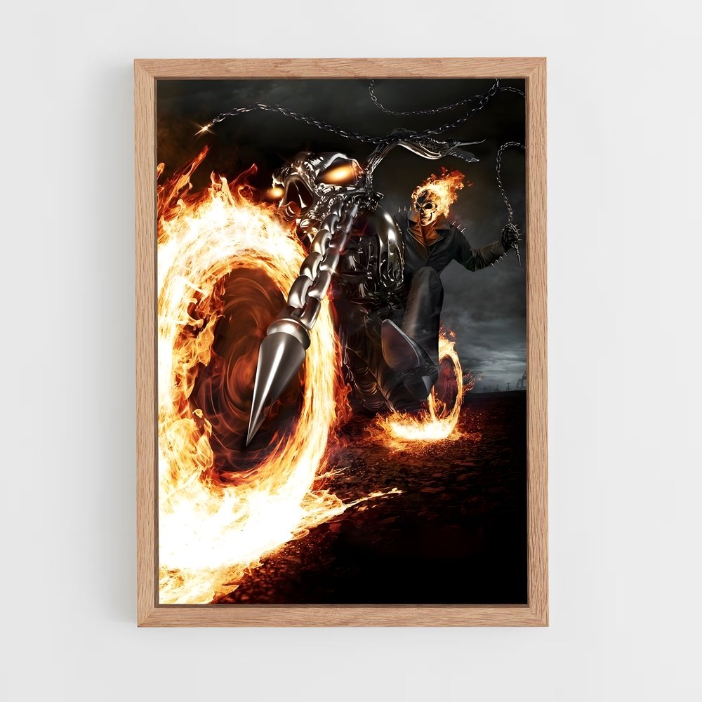 ap-ghost rider johnny blaze-10 cadre Bois clair