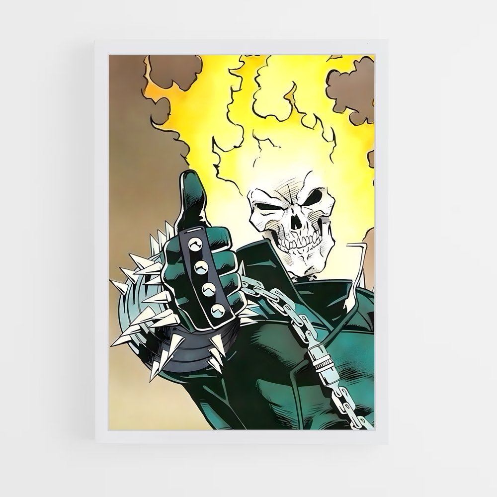 ap-ghost rider johnny blaze-5 cadre Blanc