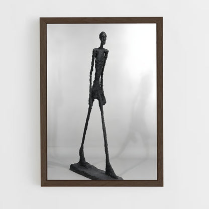 ap-giacometti walking man-1 cadre Bois foncé