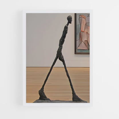 ap-giacometti walking man-2 cadre Blanc