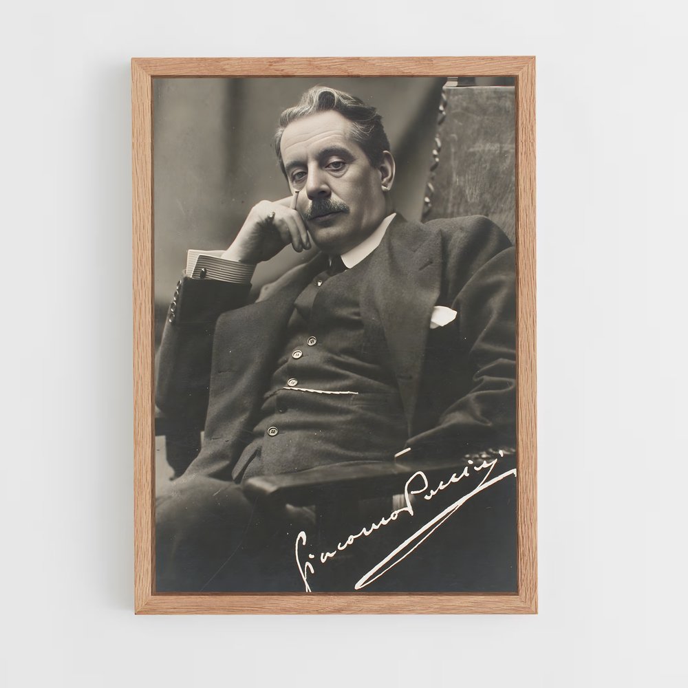 ap-giacomo puccini-1 cadre Bois clair