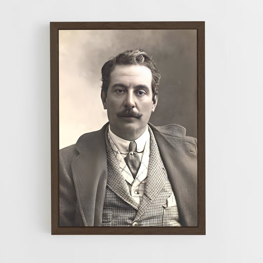 ap-giacomo puccini-4 cadre Bois foncé