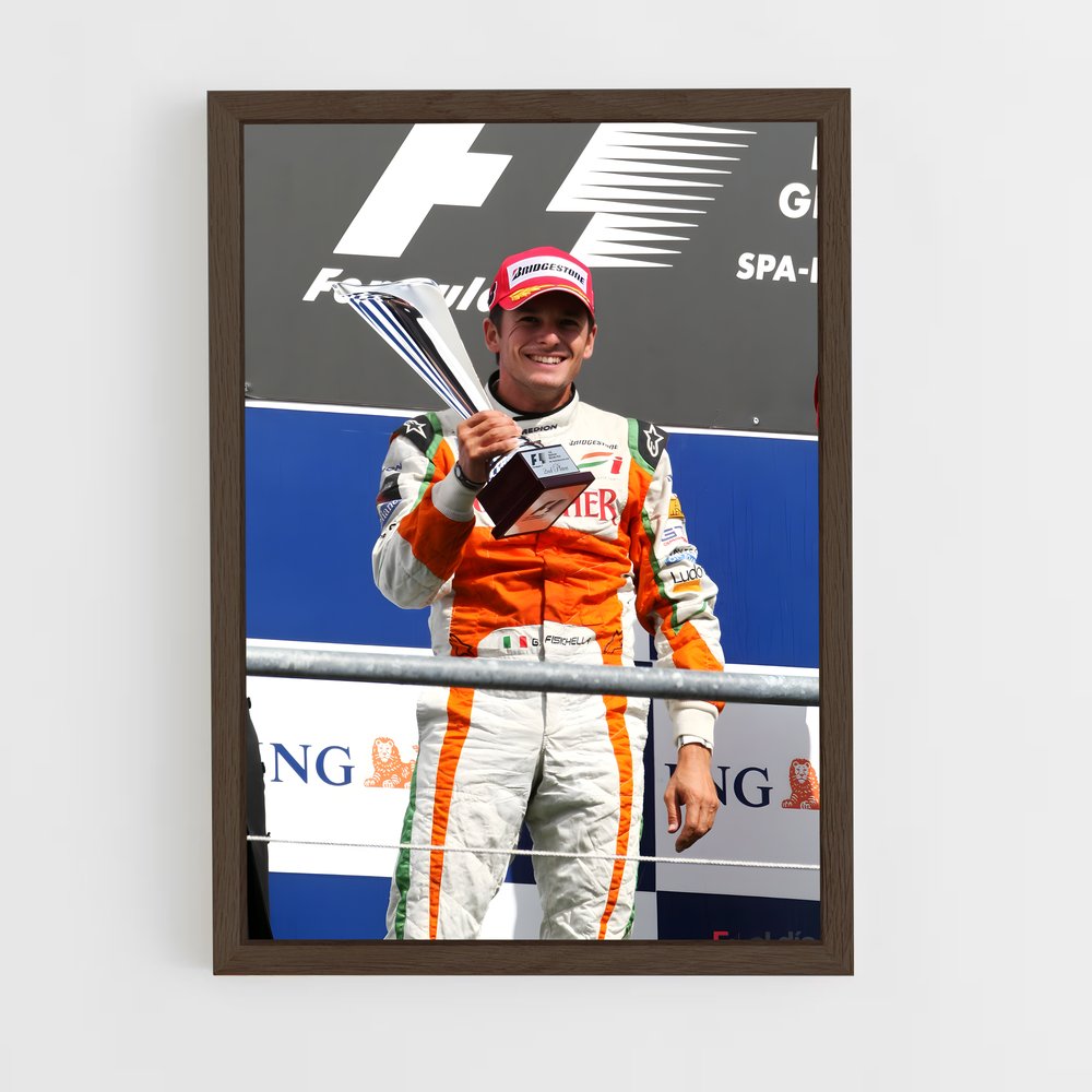 ap-giancarlo fisichella-5 cadre Bois foncé