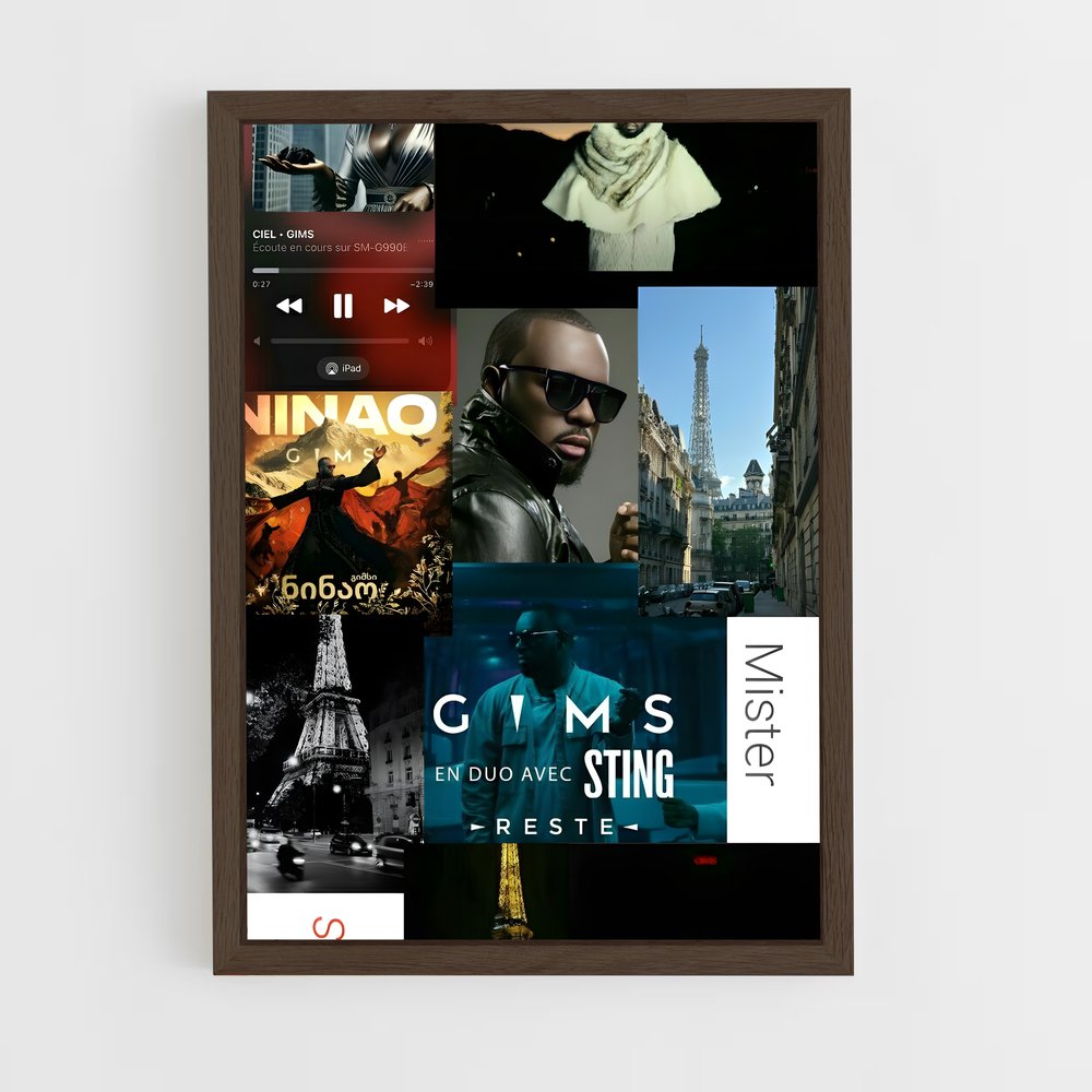 ap-gims-10 cadre Bois foncé