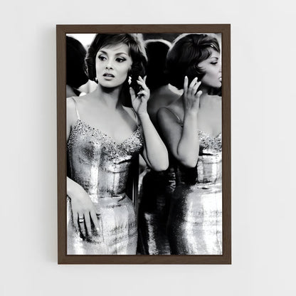 ap-gina lollobrigida-7 cadre Bois foncé