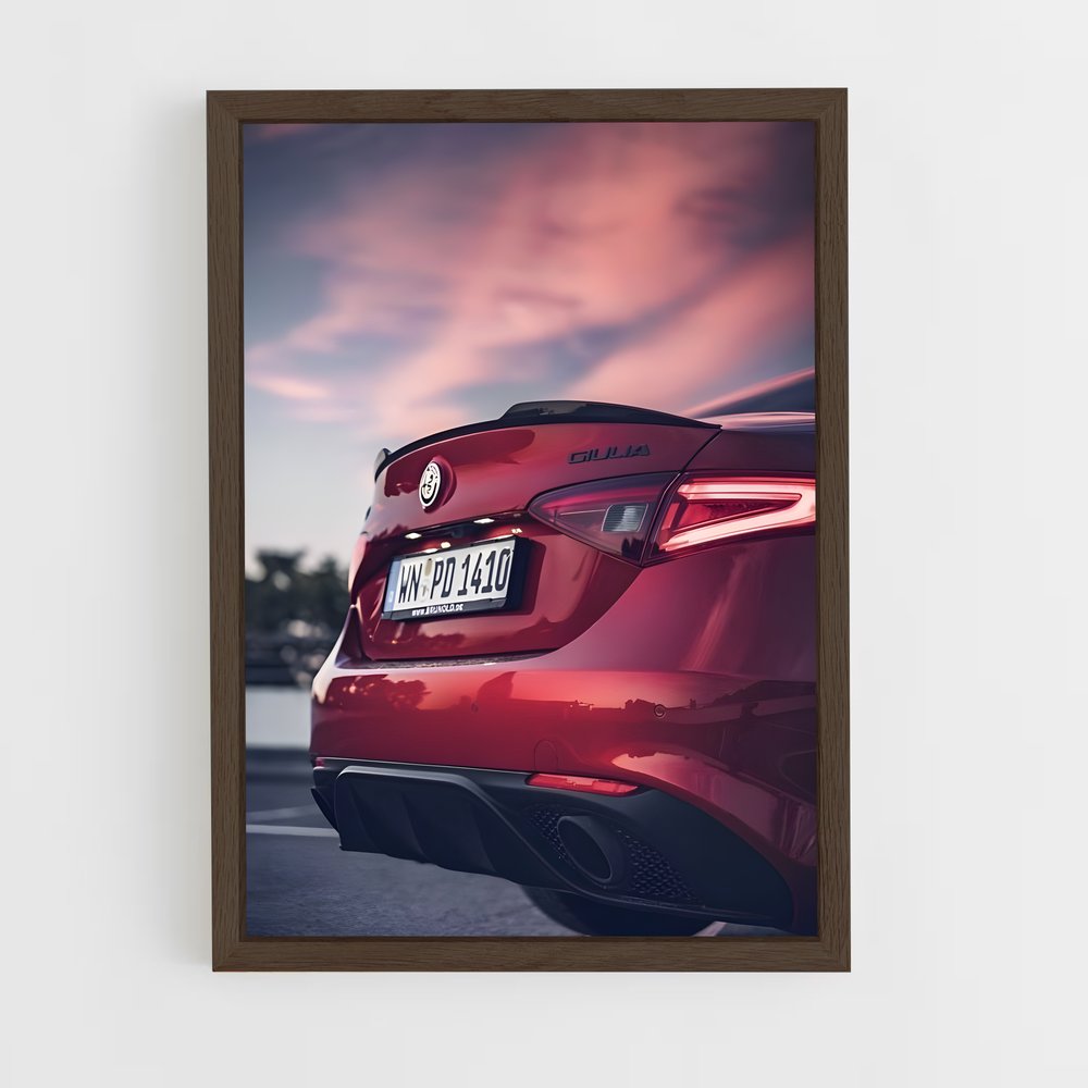 ap-giulia quadrifoglio-12 cadre Bois foncé