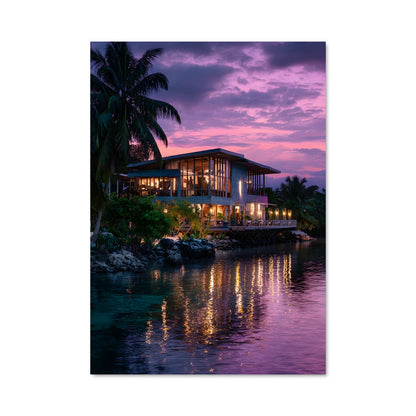 Poster Maison au Crépuscule