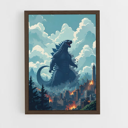 ap-godzilla-3 cadre Bois foncé