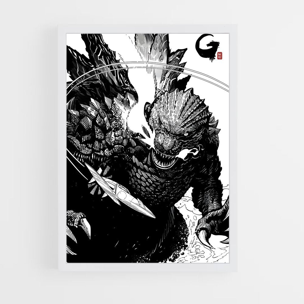 ap-gojira-3 cadre Blanc