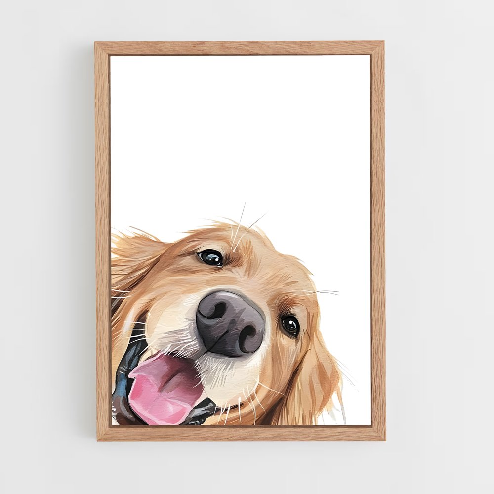 ap-golden retriever-7 cadre Bois clair