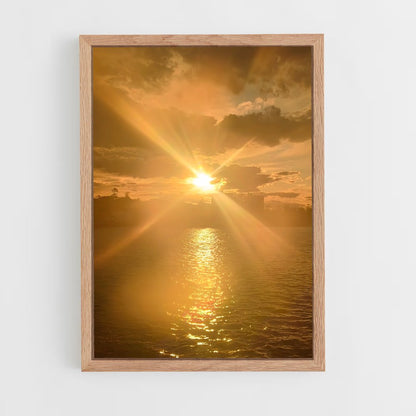 ap-golden sunset-4 cadre Bois clair