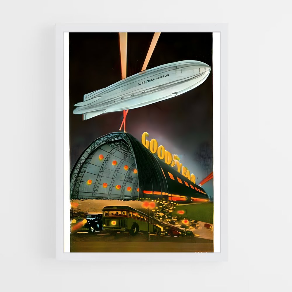 ap-goodyear blimp-1 cadre Blanc