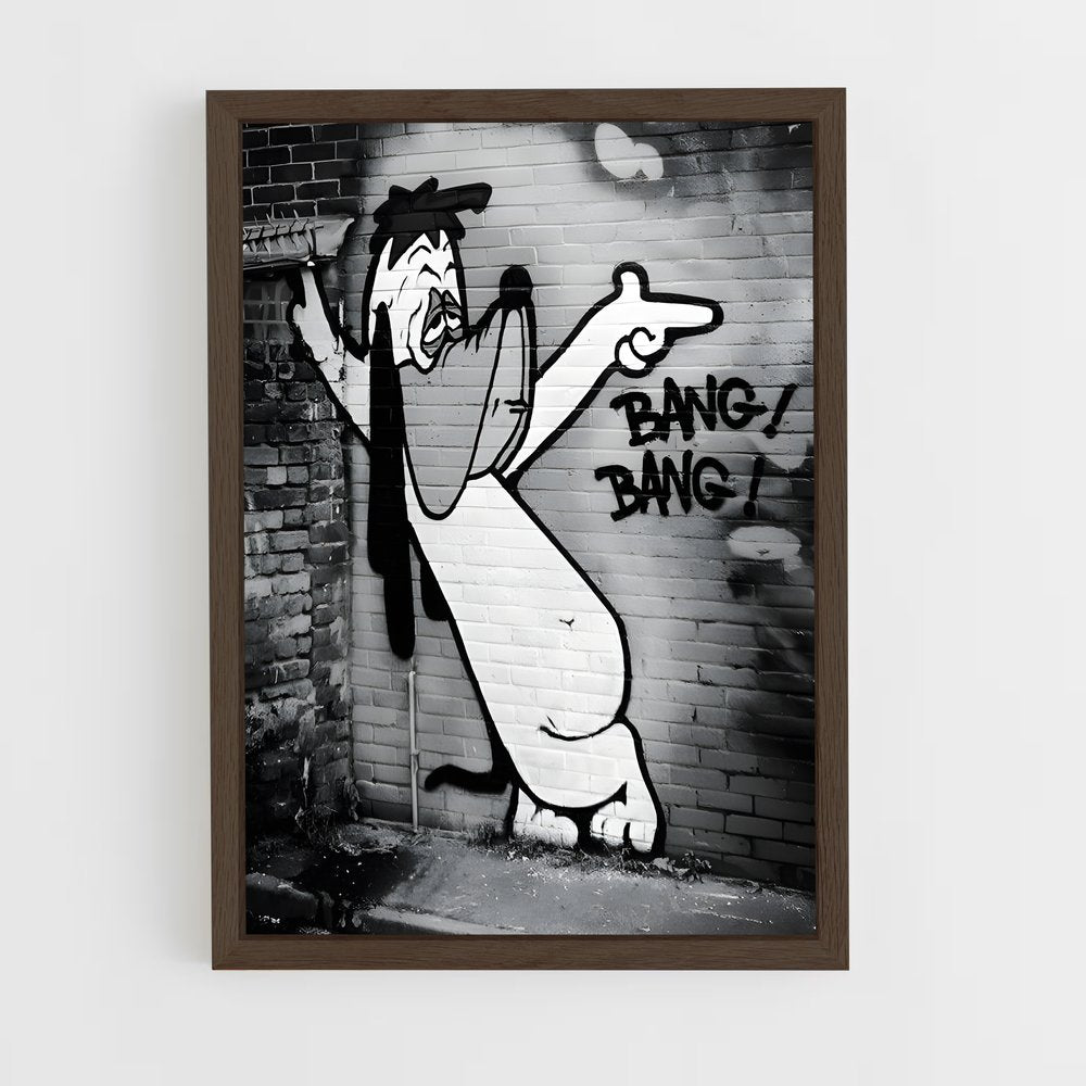 ap-graffiti art-10 cadre Bois foncé