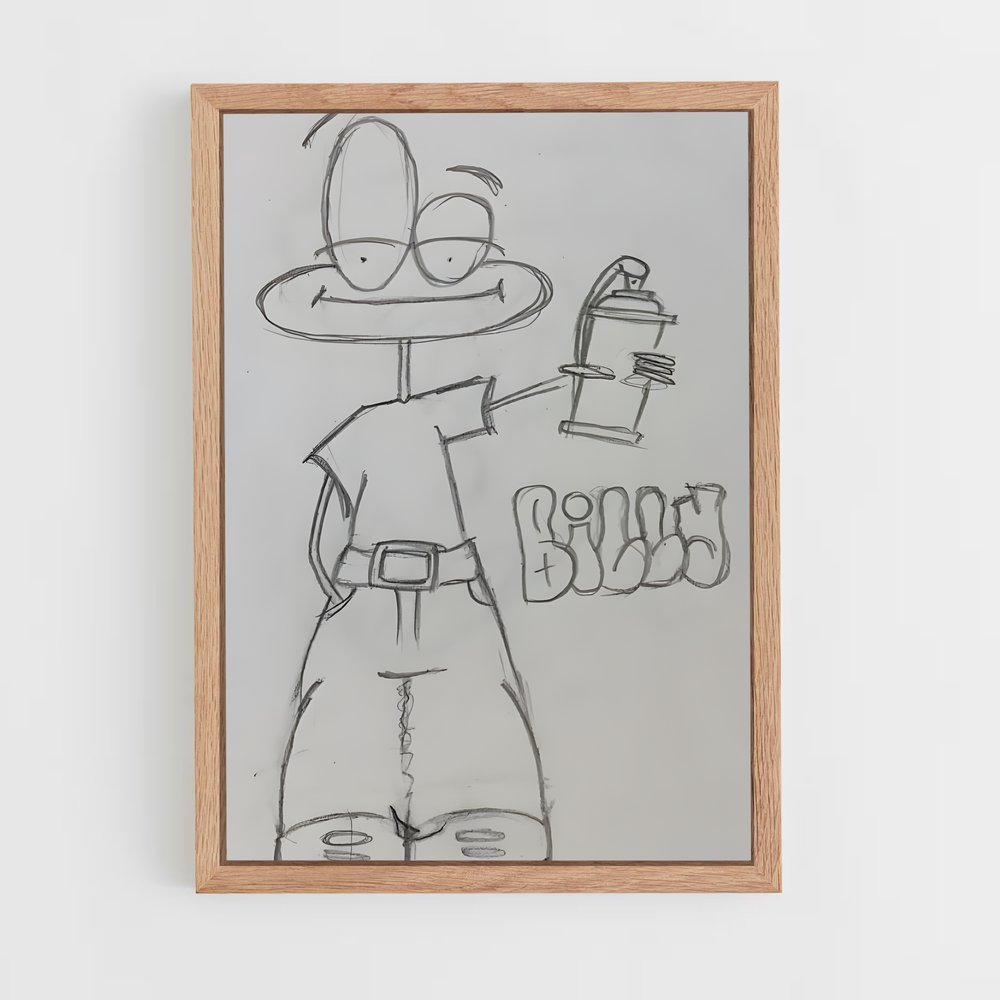 ap-graffiti art-11 cadre Bois clair