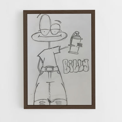 ap-graffiti art-11 cadre Bois foncé