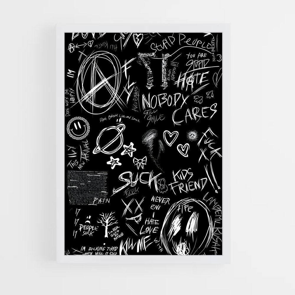 ap-graffiti art-14 cadre Blanc