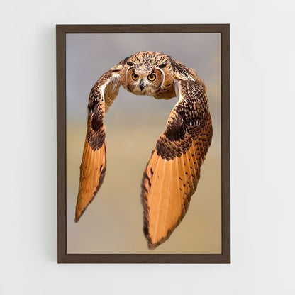 ap-great horned owl-5 cadre Bois foncé