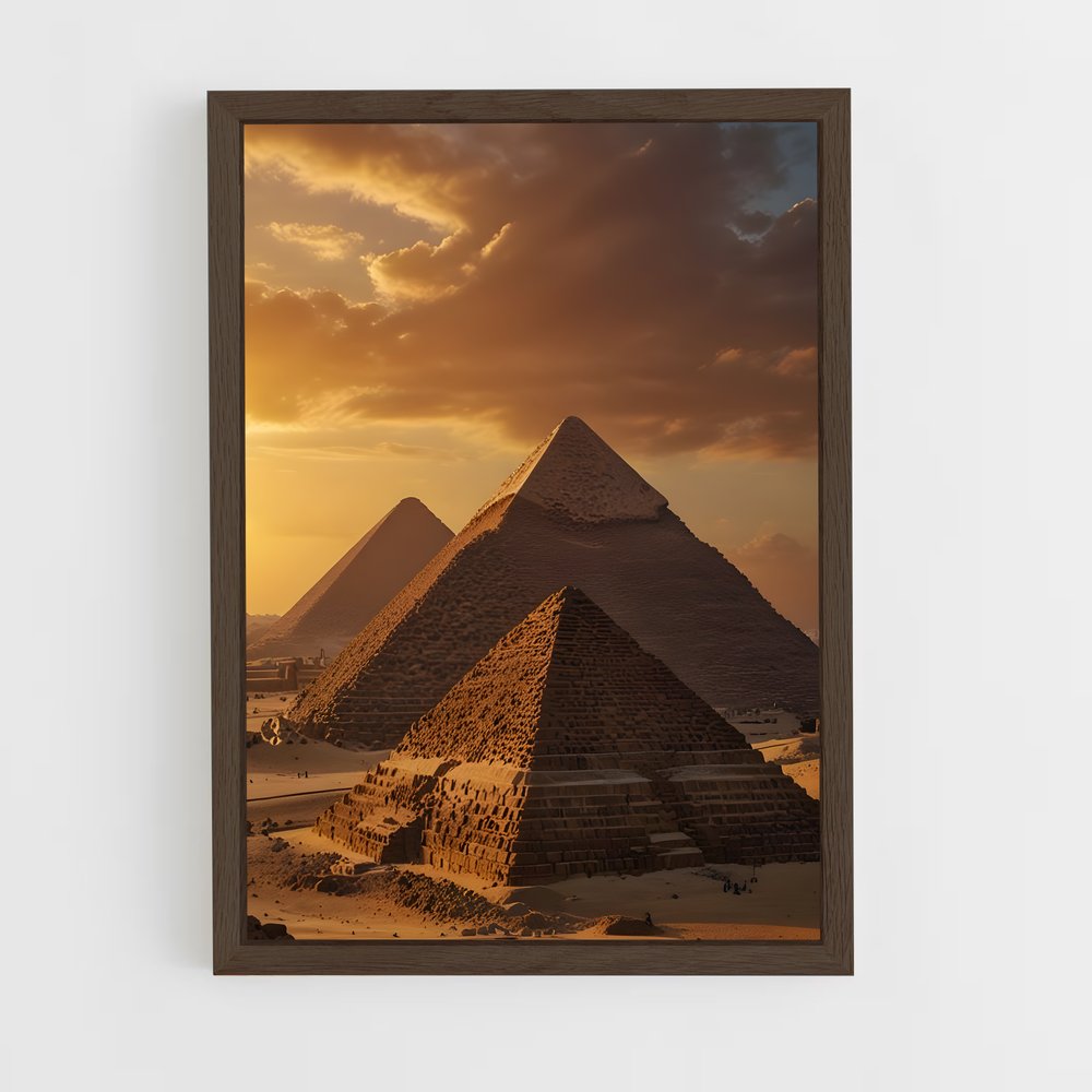 ap-great pyramid of giza-3 cadre Bois foncé