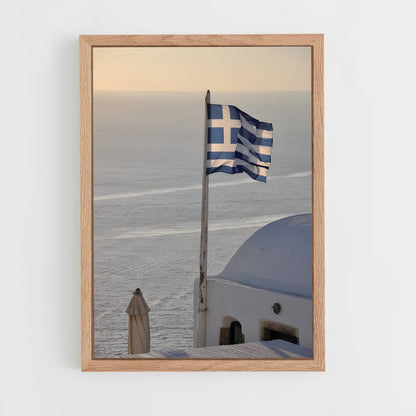 ap-greece flag-5 cadre Bois clair