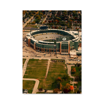 Poster Lambeau Field en Vue Aérienne