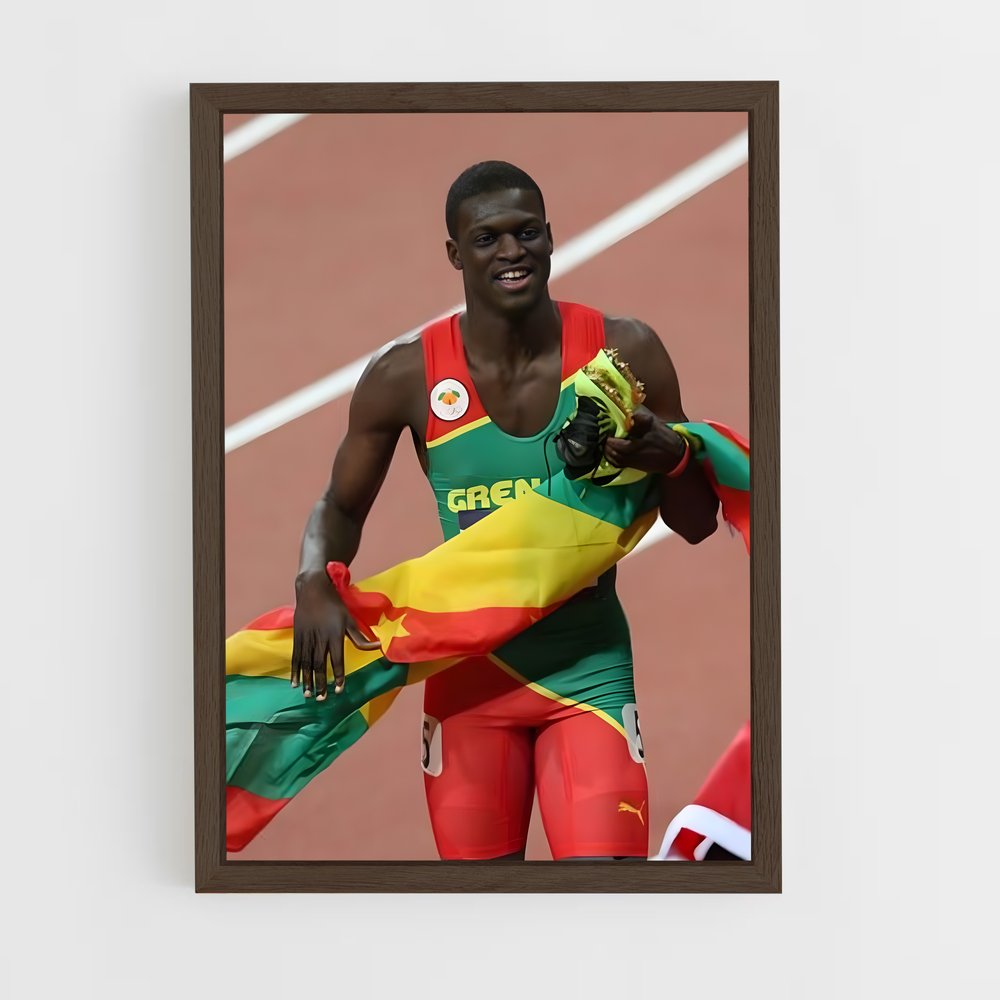 ap-grenada national football team-1 cadre Bois foncé