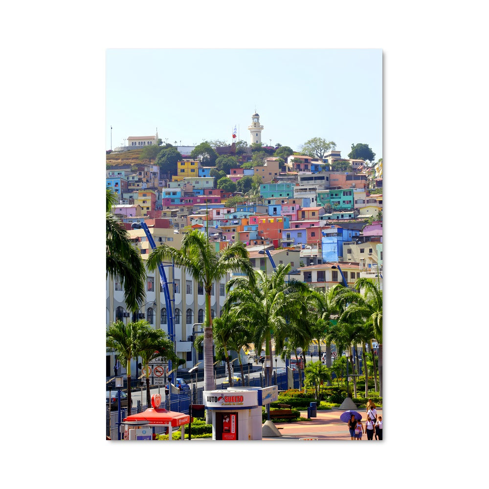 Poster Palmiers et Gratte-Ciels