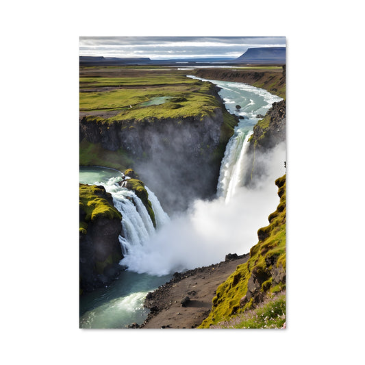 Poster Gullfoss waterfall 90812