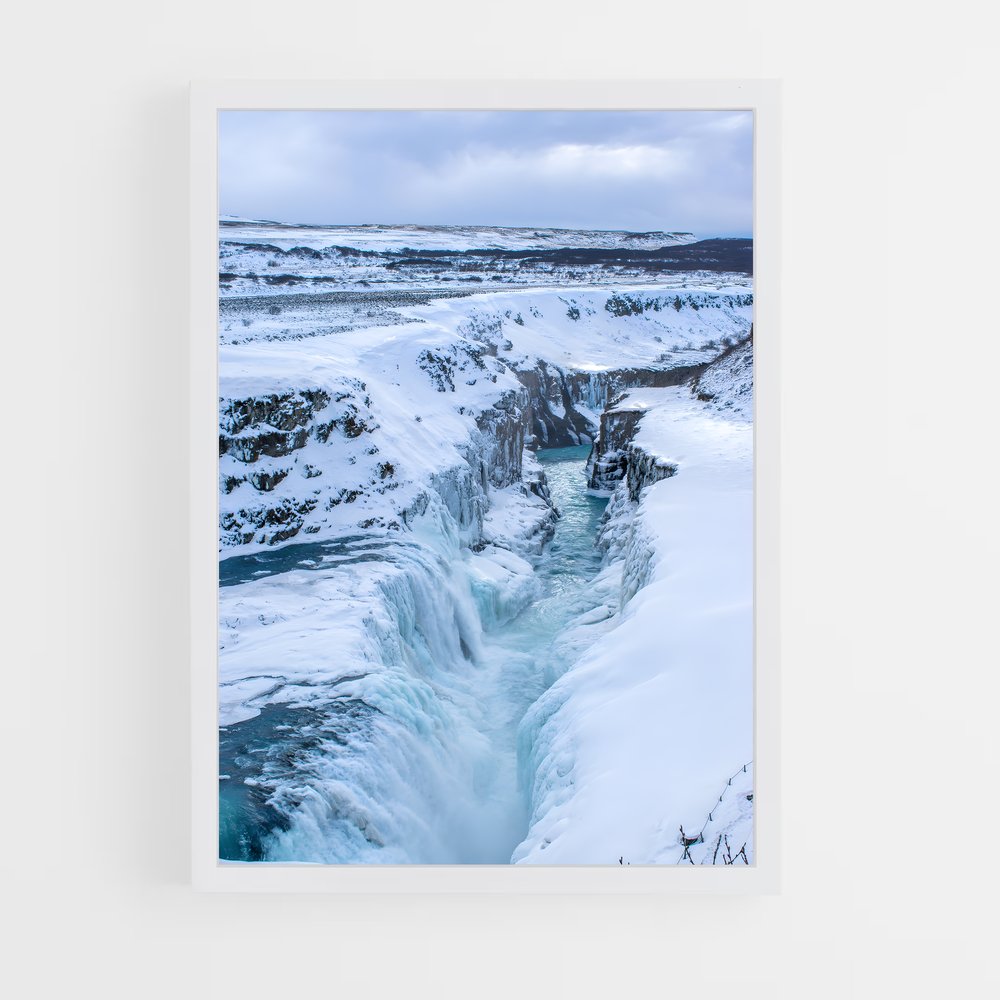 ap-gullfoss waterfall-2 cadre Blanc
