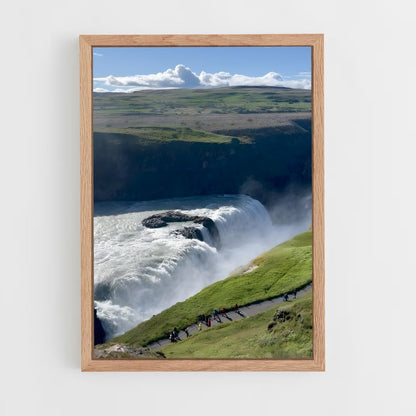 ap-gullfoss waterfall-4 cadre Bois clair