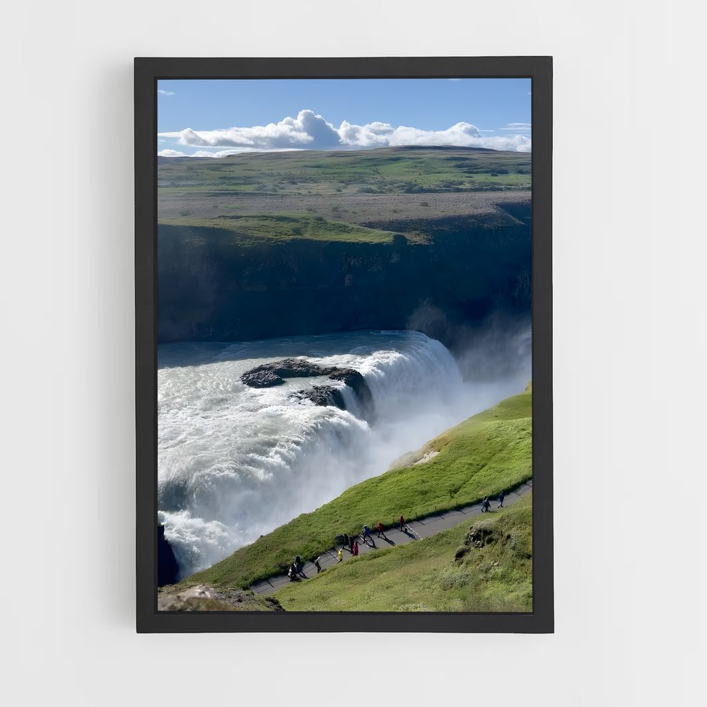 ap-gullfoss waterfall-4 cadre Noir