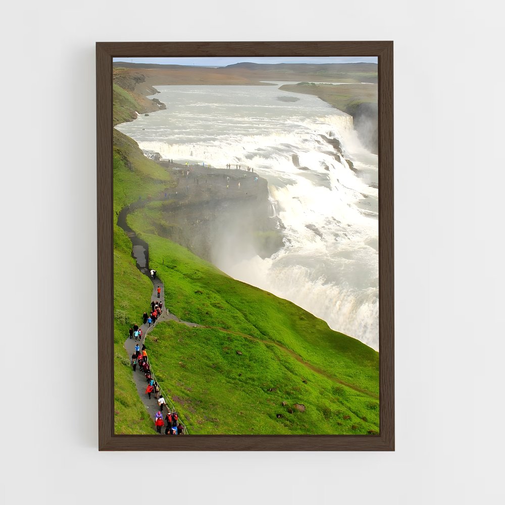 ap-gullfoss waterfall-5 cadre Bois foncé