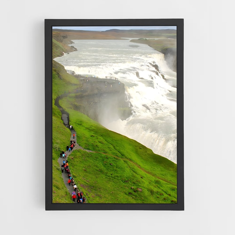 ap-gullfoss waterfall-5 cadre Noir