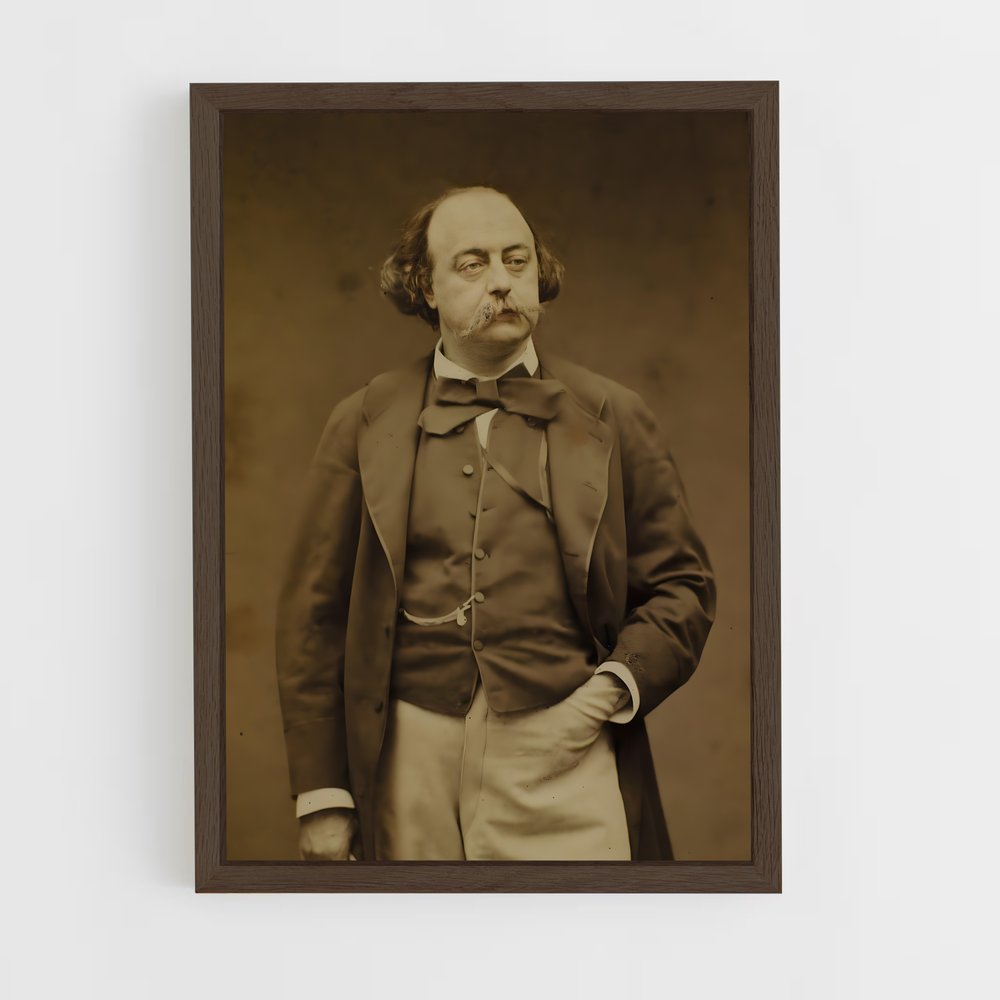 ap-gustave flaubert-3 cadre Bois foncé