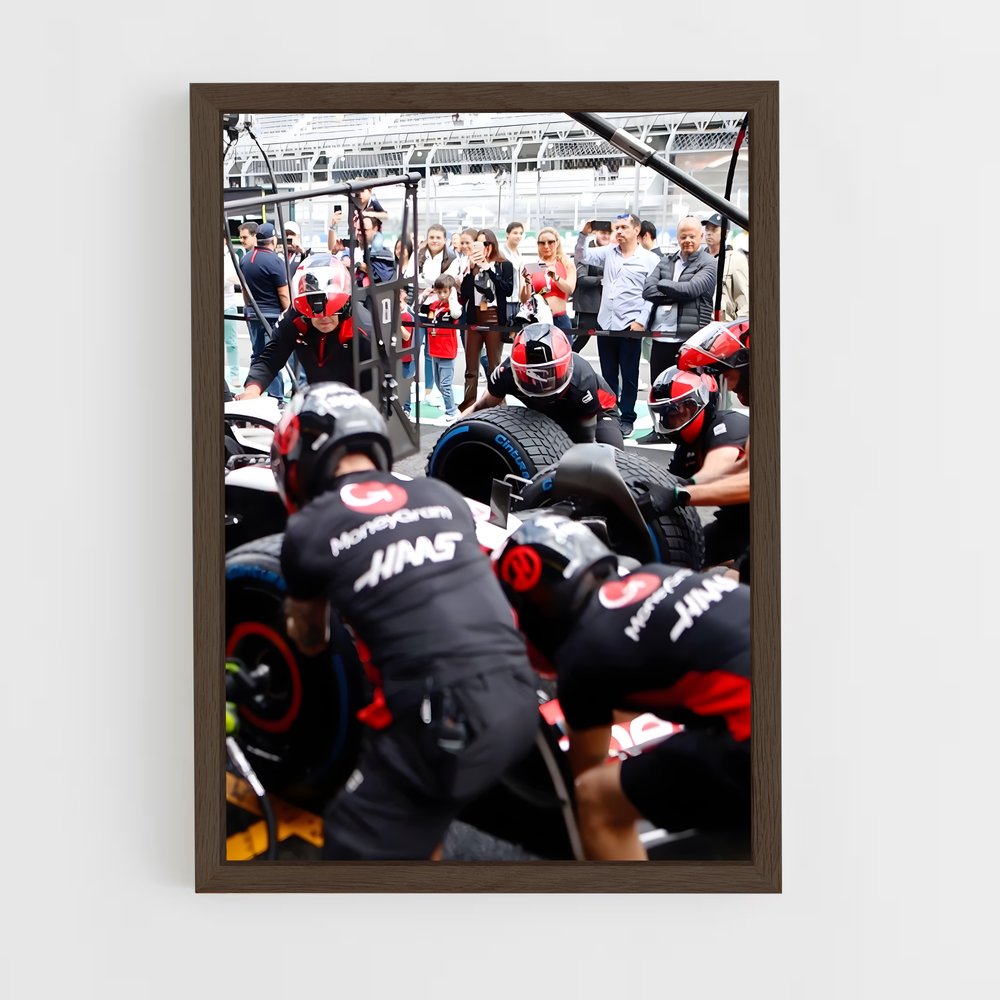ap-haas f1 team-1 cadre Bois foncé